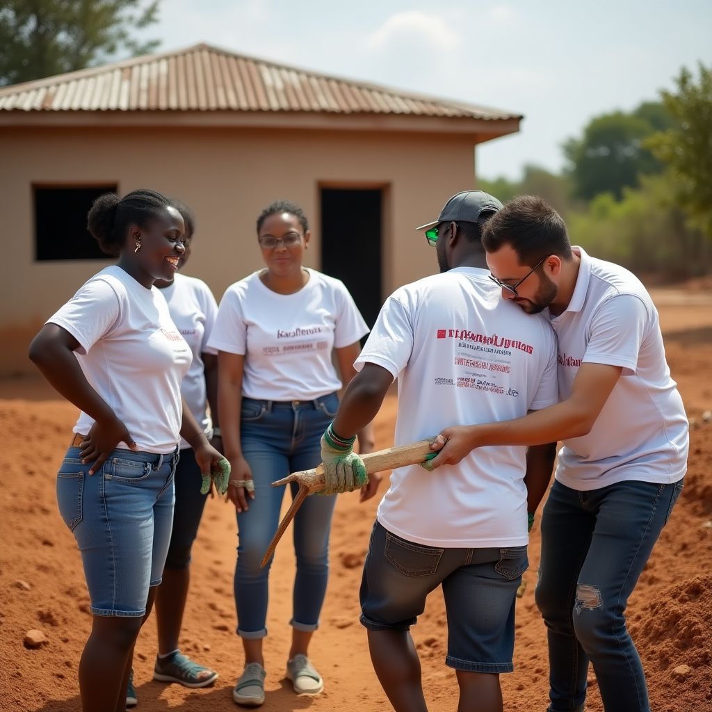 Equipo en voluntariado corporativo